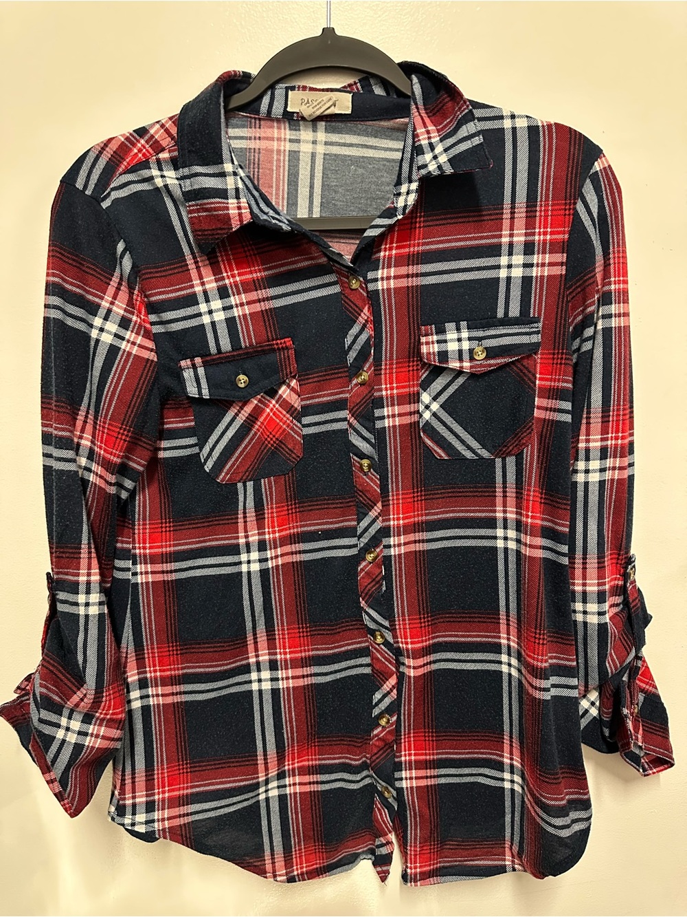 Passport Red and Navy Plaid Button-Down Shirt